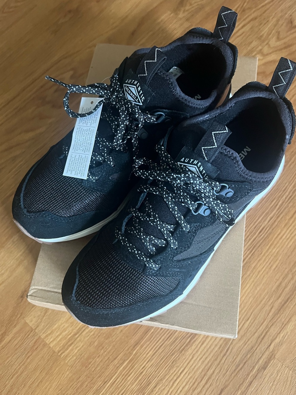 Merrell Womens Alpine 83 Sneaker Recraft Suede Leather Black Shoes NEW 8.5 M box